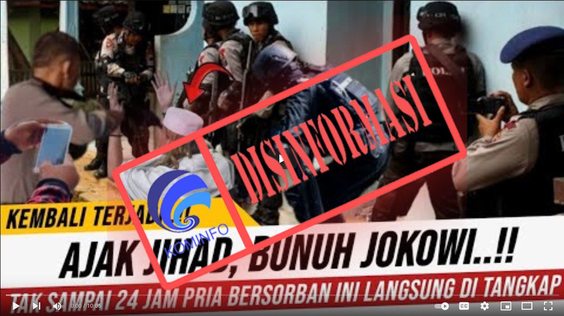 Hoaks Pria Bersorban Ditangkap karena Ajak Jihad Bunuh Presiden Jokowi