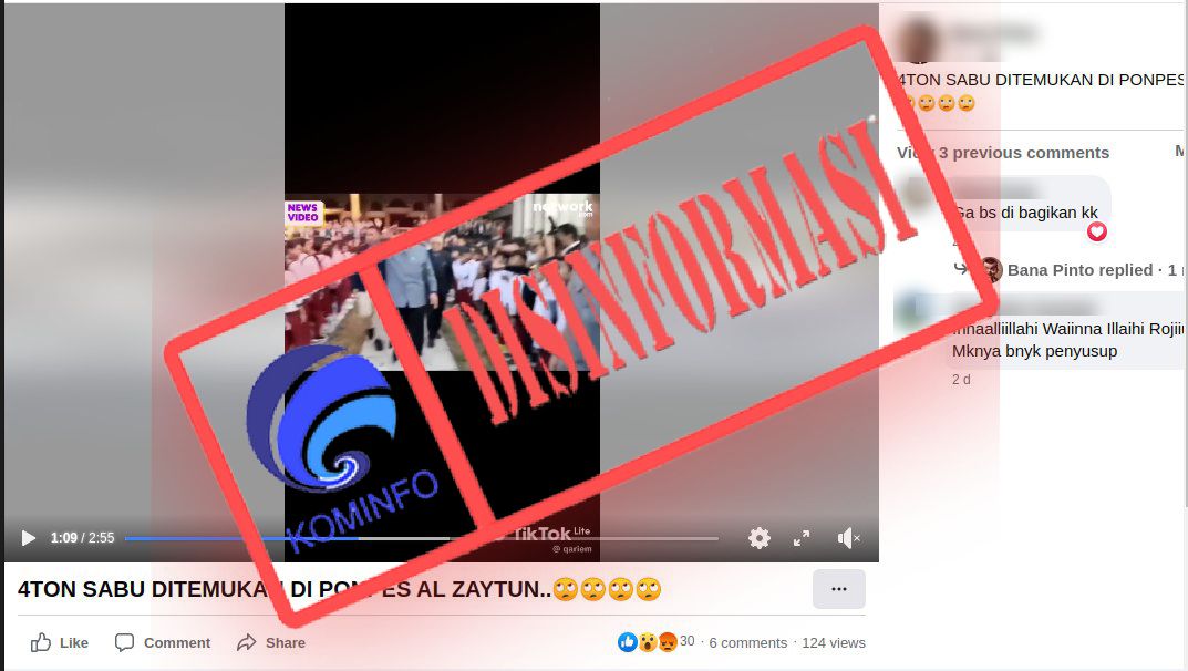 Klaim 4 Ton Sabu Ditemukan di Al Zaytun Dipastikan Hoaks