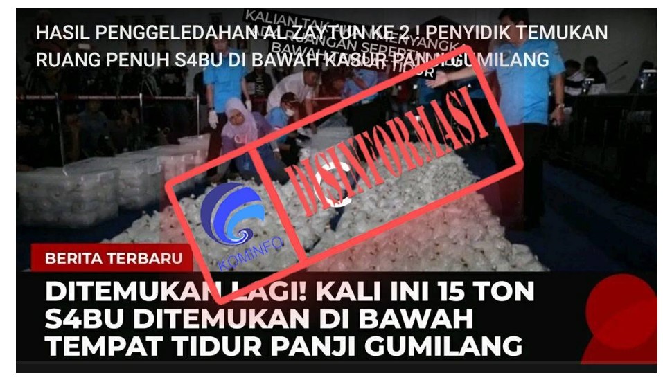 Hoaks Ruangan di Al Zaytun Penuh Tumpukan Sabu-sabu