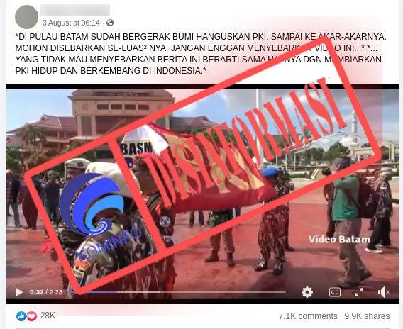 Gerakan Bumi Hangus PKI di Batam? Cek Faktanya