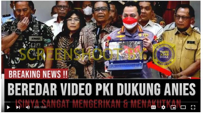 Cek Fakta : Anies Didukung PKI?