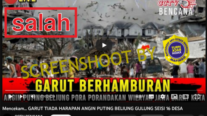 Cek Fakta : Garut Digulung Puting Beliung??