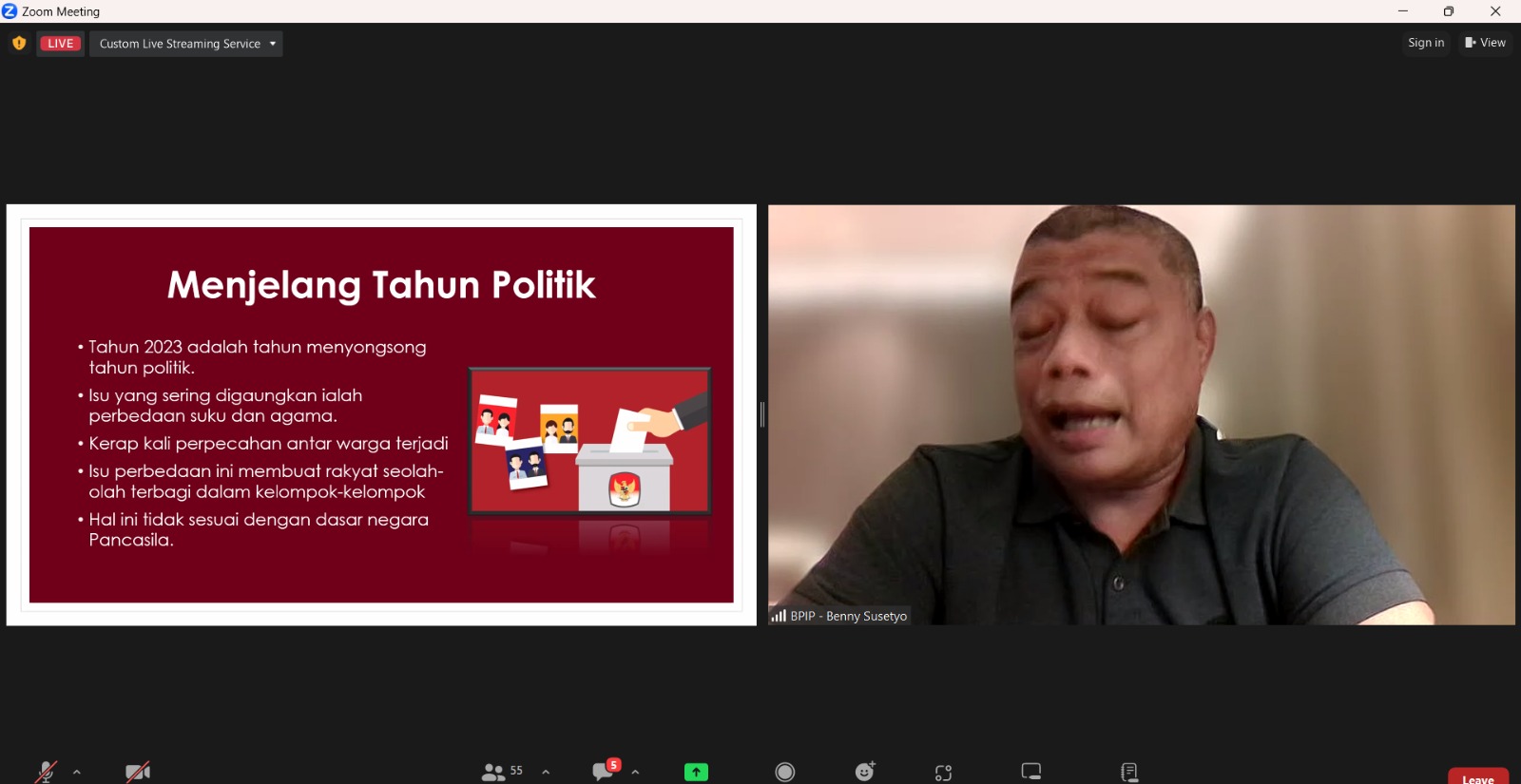 Stafsus BPIP : Pemimpin Masa Depan Harus Mampu Aktualisasikan Pancasila