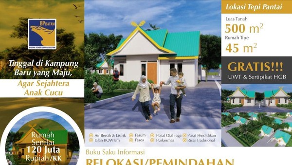 Warga Rempang Dapat Hunian dengan Tanah 500 m2, Ini Dia Fasilitasnya