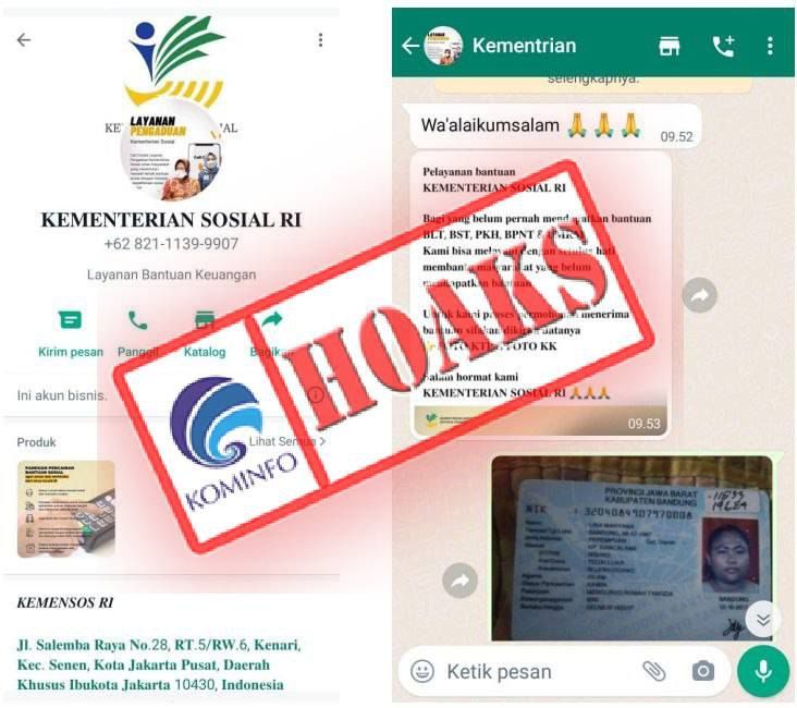 Kemensos RI Tak Pernah Hubungi Lewat WhatsApp, Waspada Penipuan!