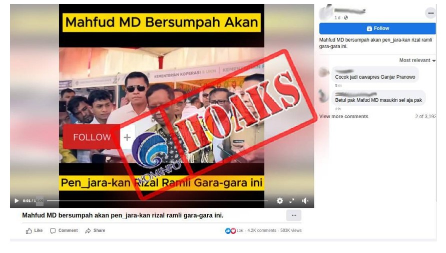 Mahfud MD Bakal Penjarakan Rizal Ramli? Cek Faktanya