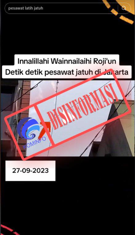 Viral Video Pesawat Jatuh di Jakarta, Ternyata TNI Sedang Latihan