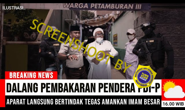 Hoaks HRS Jadi Dalang Pembakaran Bendera PDIP