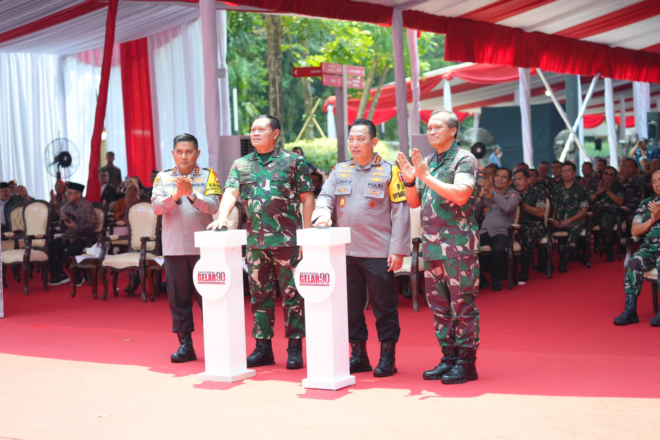 Hadiri Baksos dan Deklarasi Pemilu Damai, Kapolri-Panglima Kompak Serukan Persatuan-Kesatuan