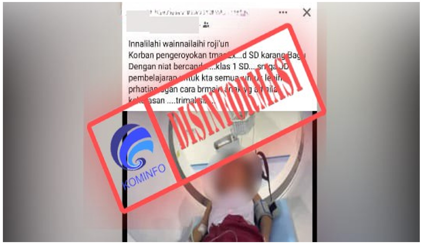 Kabar Anak SD di Mataram Meninggal Gegara Dianiaya Temannya Ternyata Hoaks
