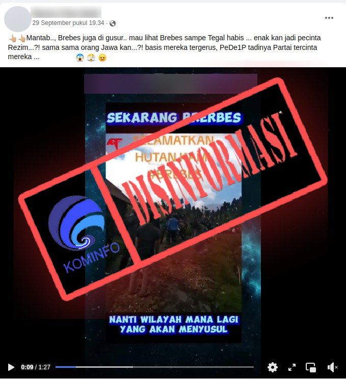 Heboh Video Penggusuran Hutan di Brebes, Ternyata Hoaks!