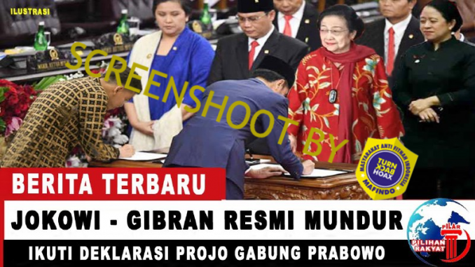 Hoaks Jokowi & Gibran Resmi Mundur dari PDIP