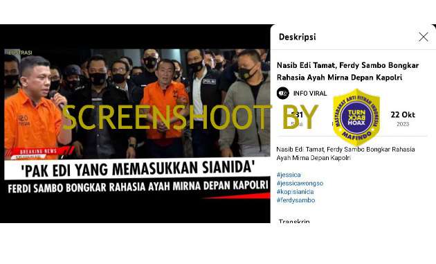 Ferdy Sambo Beberkan Rahasia Ayah Mirna Salihin di Depan Kapolri??