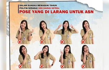 10 Pose Foto yang Dilarang untuk ASN Jelang Pemilu 2024, Termasuk Pose Jari ‘Saranghaeyo’