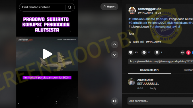 Prabowo Korupsi Alutsista? Cek Faktanya