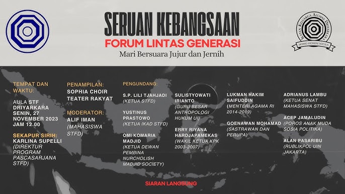 Seruan Jembatan Serong Forum Lintas Generasi : Peduli Demokrasi, Dorong Pemilu Jujur & Jernih