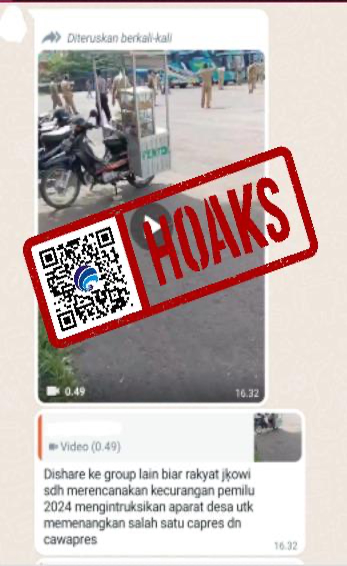 Hoaks Jokowi Kerahkan Aparat Desa Menangkan Salah Satu Capres di Pemilu 2024