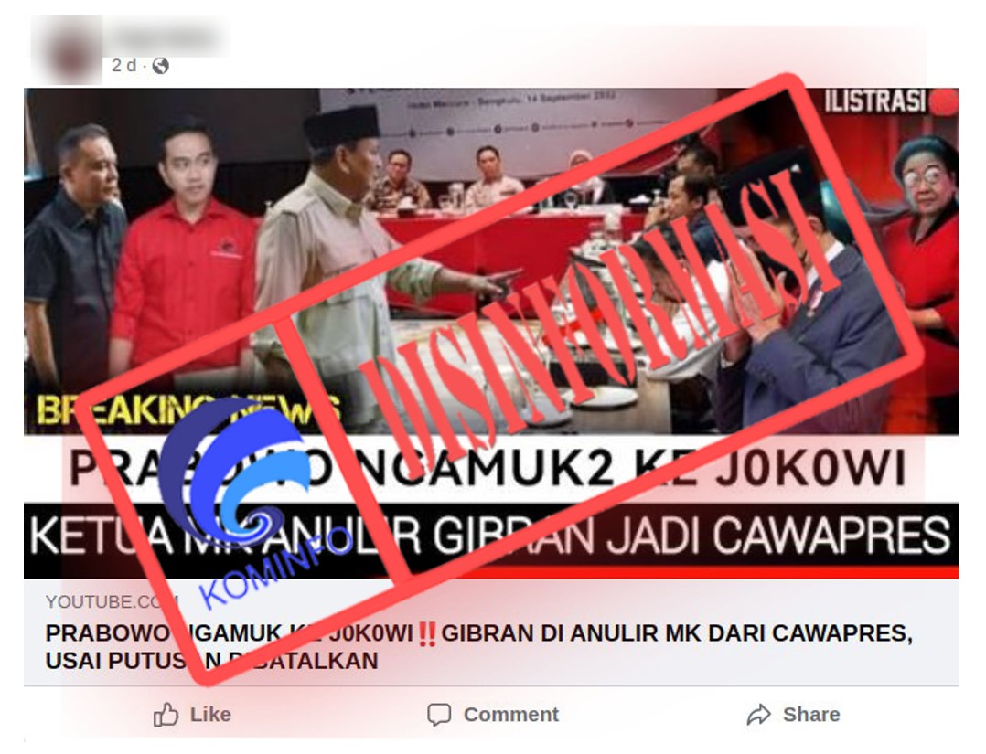 Hoaks Ketua MK Anulir Gibran Jadi Cawapres