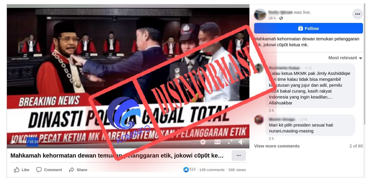 Jokowi Copot Ketua MK??