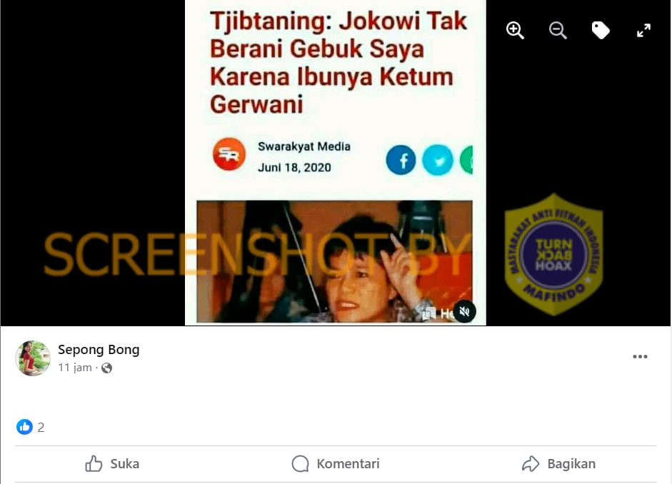 Hoaks Ibu Jokowi Gerwani, Narasi Sesat yang Lama Beredar Lagi