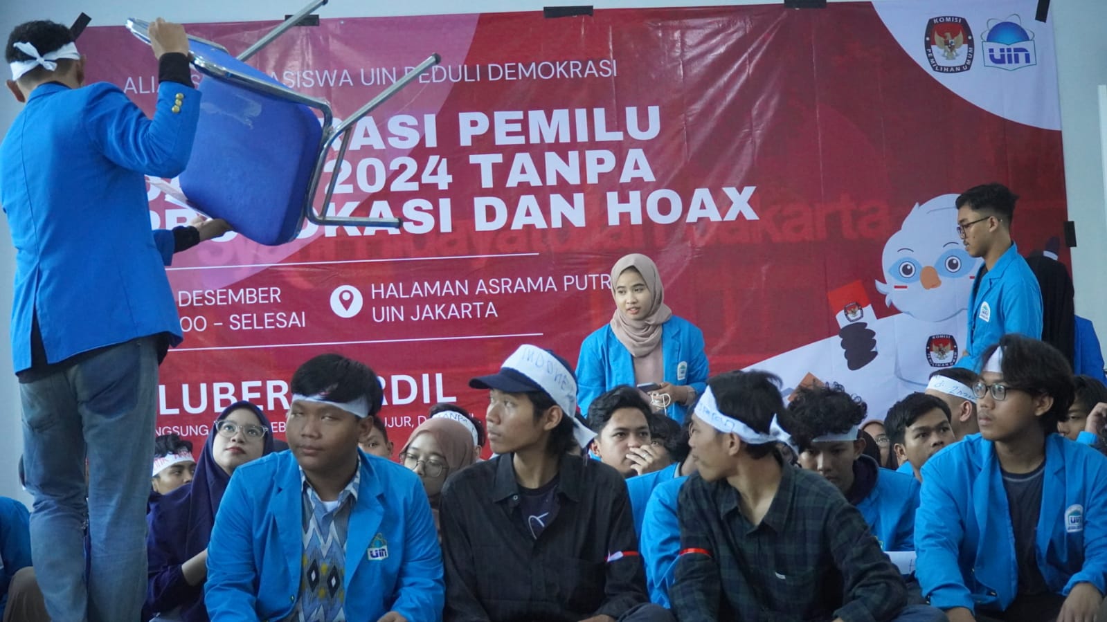Aliansi Mahasiswa Peduli Demokrasi UIN Syarif Hidayatullah Gelar Deklarasi Pemilu Damai, Anti Hoax Stop Provokasi