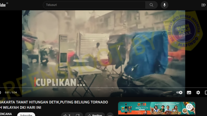 Hoaks Puting Beliung Porak Porandakan Jakarta