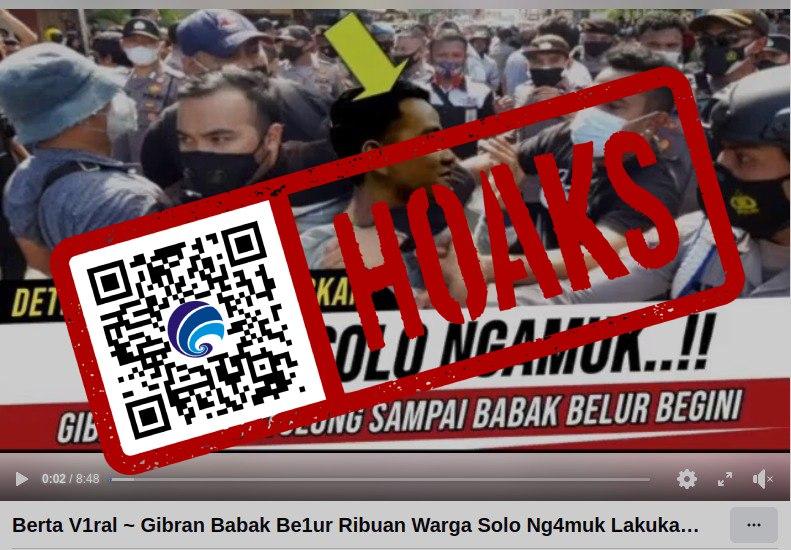 Hoaks Gibran Babak Belur Diamuk Warga Solo