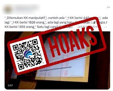 Jelang Pemilu 2024 Viral KK Manipulatif Isi 1355 Orang, Ternyata Hoaks!