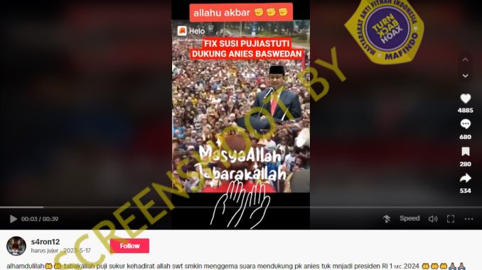 Susi Pudjiastuti Orasi Dukung Anies Baswedan? Ini Faktanya