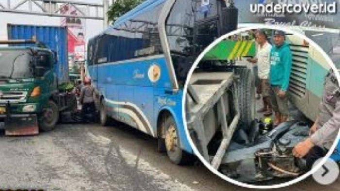 Cegah Kecelakaan Beruntun Hingga Potensi Ledakan, Polisi Ini Relakan Motor Pribadi Remuk Ganjal Bus yang Mundur