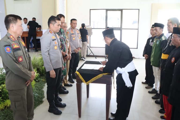 Perguruan Silat se-Kabupaten Nganjuk Deklarasi Pemilu Damai 2024