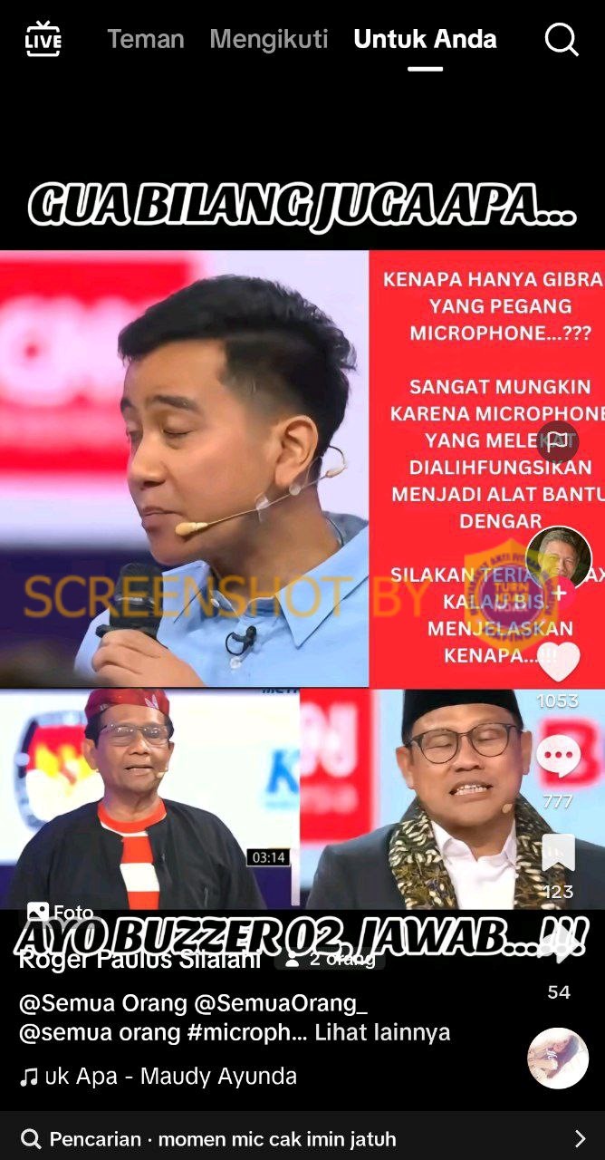 Cek Fakta : Tudingan Kecurangan Gibran Lewat Microphone