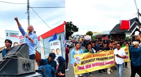 Aliansi Mahasiswa Lampung Sambangi Kantor Sekretariat TKD Prabowo-Gibran, Bawa 10 Poin Pakta Integritas