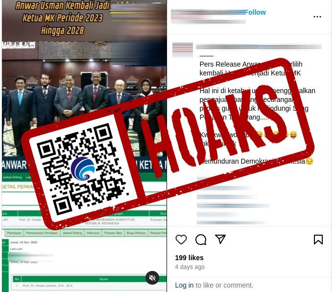 Tidak Benar Anwar Usman Kembali Jabat Ketua MK untuk Pimpin Sidang Banding Kecurangan Pilpres 2024