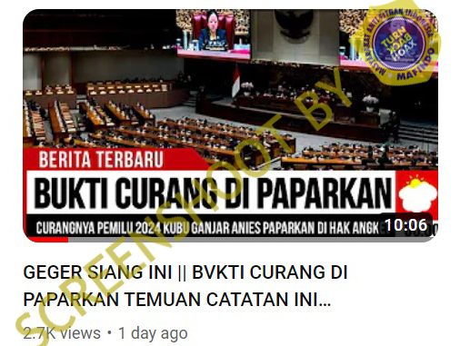 Hoaks Kubu Ganjar & Anies Paparkan Kecurangan Pemilu di Hak Angket
