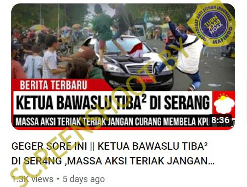 Ketua Bawaslu Diserang & Diteriaki oleh Massa Aksi? Cek Faktanya