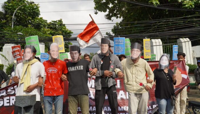 Aksi JIMI Dukung Persatuan Pasca Pemilu 2024: Ada Topeng Capres Cawapres, Megawati, Jokowi & Surya Paloh Akhirnya Bergandengan Tangan