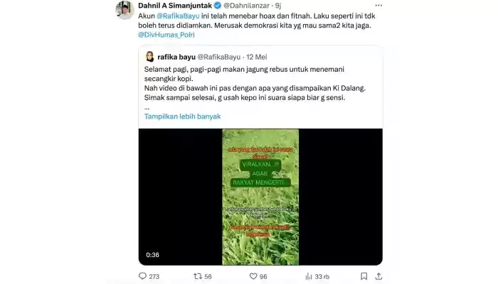 Jubir Prabowo Sebut Akun @RafikaBayu Sebar Hoax & Fitnah Prabowo !! Tangkap