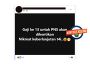 Hoaks Gaji ke 13 PNS Dihentikan