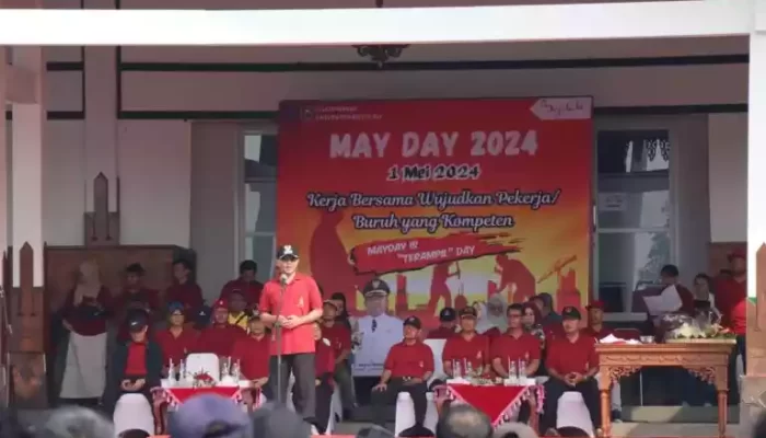 Polisi Amankan Kegiatan Serikat Buruh Boyolali yang Gelar Olahraga Bersama di May Day 2024