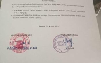 Ketua DPC PDIP Kab Brebes Diduga Kangkangi Aturan yang Disepakati Bambang Pacul ! Muncul Penampakan Surat Pengunduran Diri Anaknya ke KPU