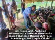 Koordinator Umum SGM-P Merauke Esebius M. Gebze Mendapat Mandat Rakyat Maju ke DPRD Jalur Afirmasi