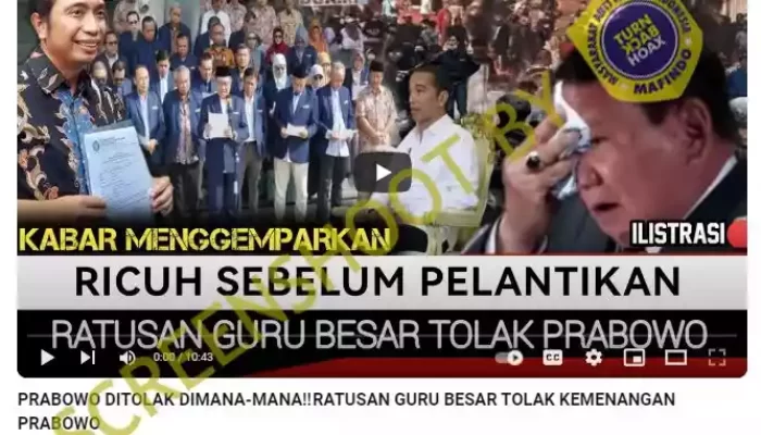 Hoaks Ratusan Guru Besar Tolak Kemenangan Prabowo-Gibran