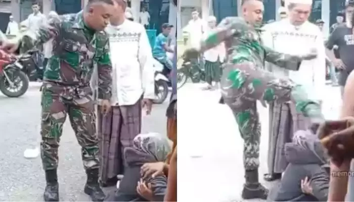 Viral! Oknum TNI Diduga Tendang Kepala Warga di Deli Serdang