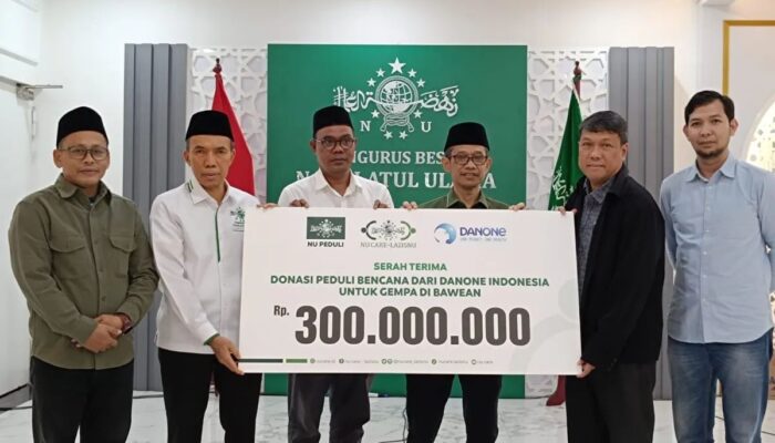 Lagi, Danone Sumbang Korban Gempa di Bawean Melalui LAZISNU