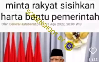 Cuma Editan Sesat, Tak Benar Wapres Minta Rakyat Sisihkan Uang untuk Bantu Pemerintah