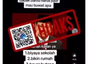 Hoaks Prabowo Subianto Tawarkan Bantuan via WhatsApp