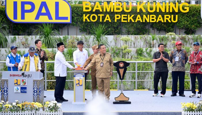 Presiden Jokowi Resmikan Sistem Pengelolaan Air Limbah Domestik Terpadu di Pekanbaru