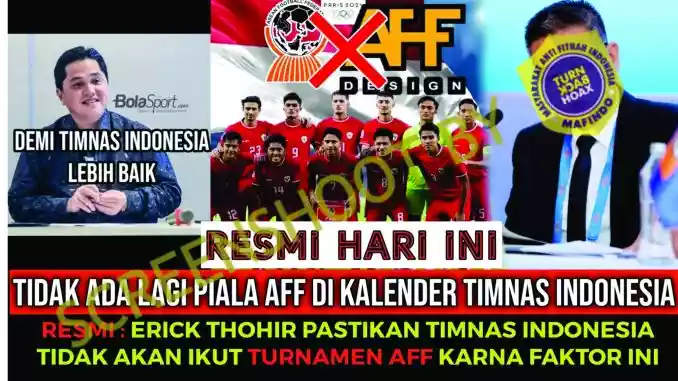 PSSI Dikabarkan Putuskan Timnas Tak Ikut Piala AFF, Ternyata Hoaks