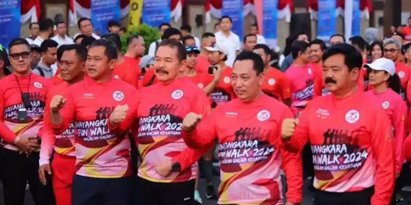 Bhayangkara Fun Walk 2024 : Cerminan Sinergisitas Polri-TNI-Kejagung